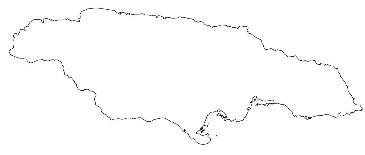 порожня карта Ямайки з кордонами