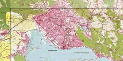 Кінгстон Ямайка на карті